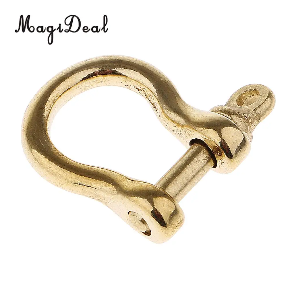 MagiDeal 1 Piece Brass O Shape Shackle Outdoor Rope Paracord Bracelet Buckle Large for Camping Hiking Safety Survival Shackle