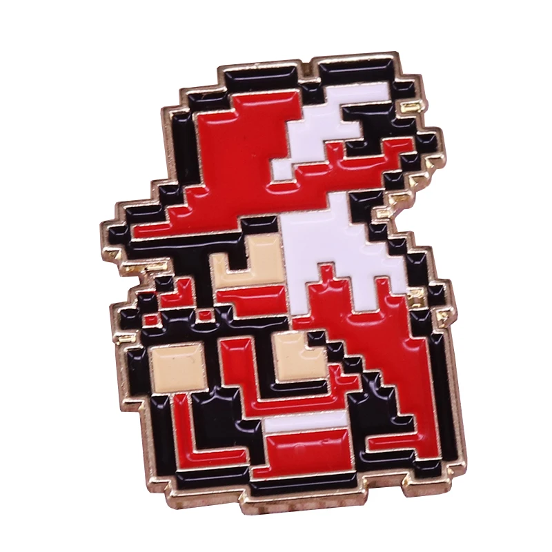

Final Fantasy 1 NES 8-bit enamel pin red mage hat brooch retro video game badge 80s nostalgia Nintendo fans gift