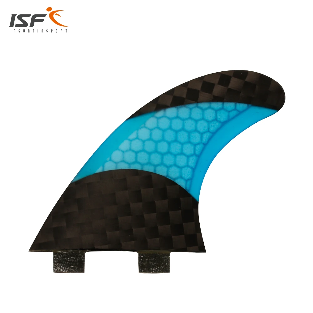 

ISF new design grid carbon fiber honeycomb fcs surf fins quilhas fcs thruster pranchas de surf surfboard fins S/M/L 3 piece