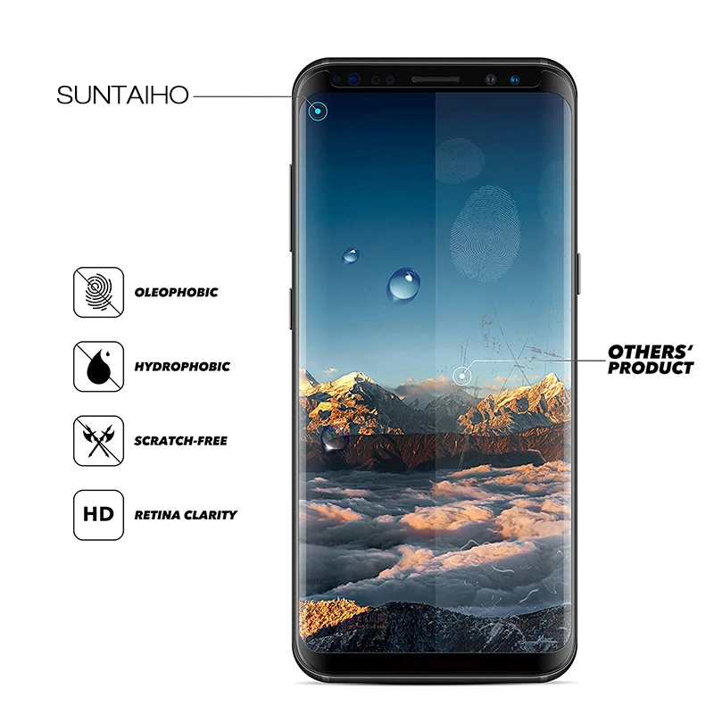 Suntaiho For Samsung S9 Screen Protector S10 A50 A30 Glass For Samsung Galaxy S8 S9 Plus Note9 S7 edge note 8 9H Protective Film