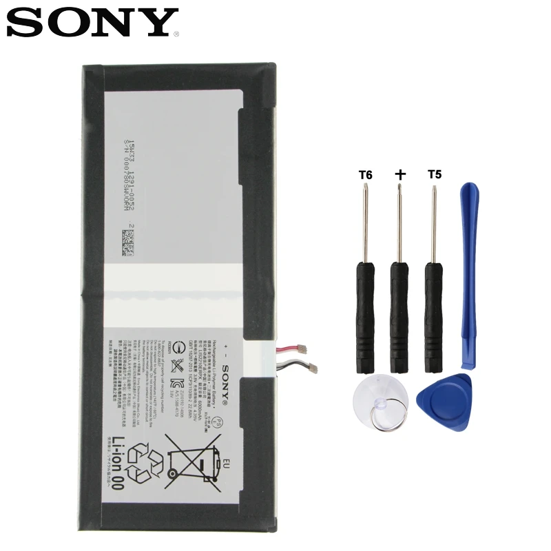 Original Replacement Sony Tablet Battery LIS2210ERPX LIS2210ERPC For SONY Xperia Z4 Tablet Ultra SGP771 SGP712 Genuine 6000mAh