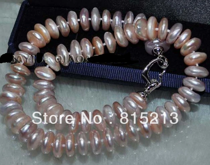 

ddh00828 Huge 13-14mm Coin Freshwater cultured pearl necklace Free shipping
