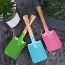 Мини-лопата с деревянной ручкой для зеленых растений и цветов, многофункциональная лопата для дома, прочные садовые инструменты, 1 шт