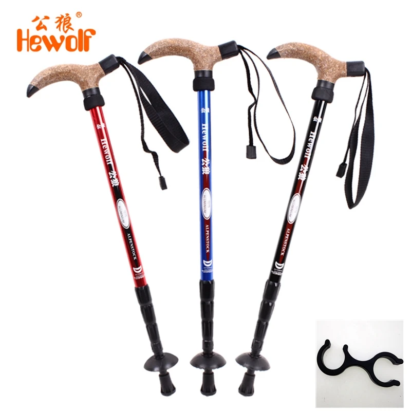 Hewolf Aerospace Aluminum Ultralight 4 section Nordic Walking Sticks