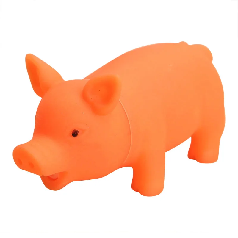 1pc Rubber Pet Dog Puppy Pig Shape Chew Sound Fetch Play Toy Squeaker