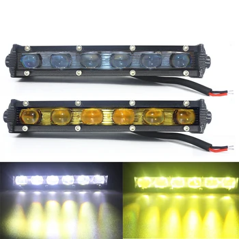 

7 Inch 30W LED Light Bar White Lemon Yellow Waterproof Fog Lamp for Truck Niva Off road 4x4 SUV ATV Motorcycle DC 12V 24V
