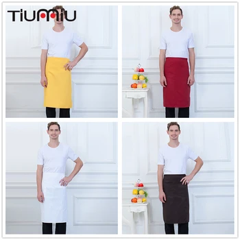 

Solid Color Aprons for Women Men Wholesale Kitchen Hotel Coffee Shop Bakery Chef Waiter Cleaning Cook Workwear Apron with Pocket