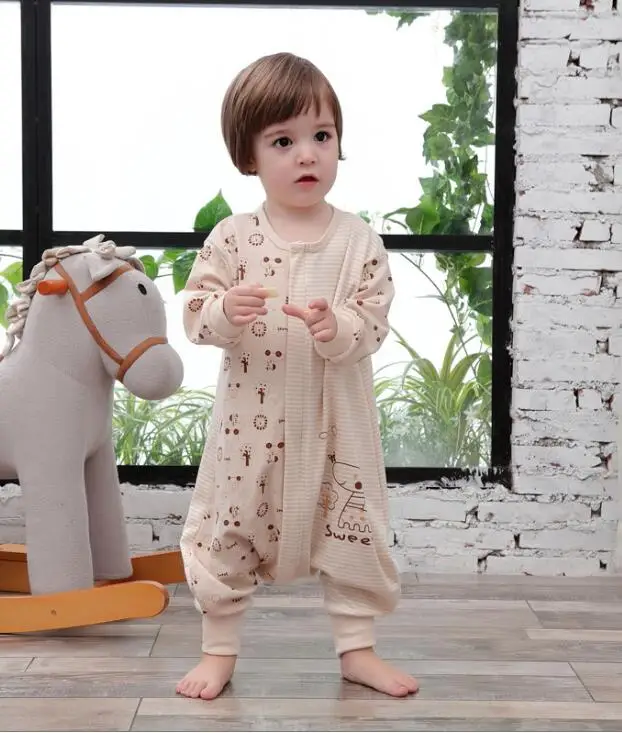 Хлопок спальный мешок для малышей пижамы для мальчиков и девочек Акула sleepsack детские ночное белье для девочек Теплые детские пижамы Pegasus Onesie - Цвет: D