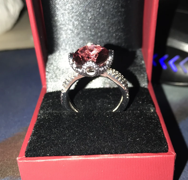 Yanhui роскошь, натуральный 6 карат, красное кольцо с драгоценным камнем,, 925 Твердое Серебро, кубический цирконий, ювелирное изделие для женщин KRA0378