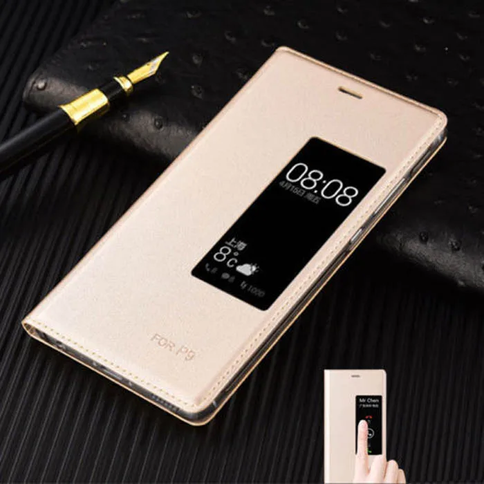 

Luxury Ultrathin Smart Flip PU Case Cover Protect Cases For Huawei P9 5.2 inch /For HuaweiP9 Plus 5.5 inch