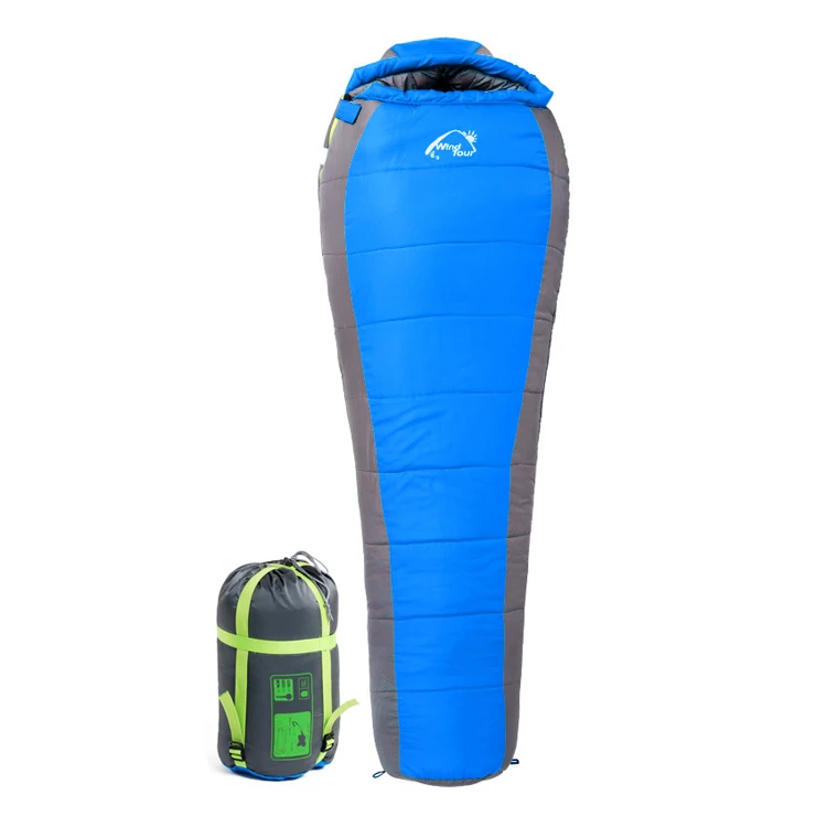 WindTour, новинка, 205X85 см, спальный мешок для взрослых с 3D хлопком, Термальный, Сверхлегкий, для улицы, для зимы, для походов, кемпинга, туризма, оборудование, VK079