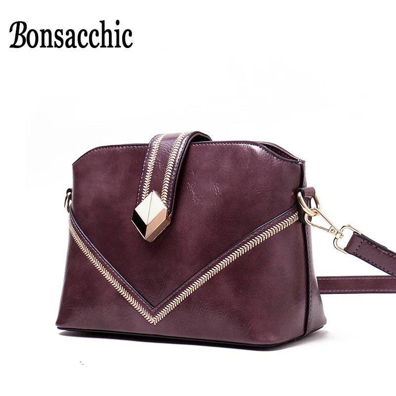 Bonsacchic Сумки из кожи кошелек для Для женщин Bolsa Feminina Роскошные сумки через плечо