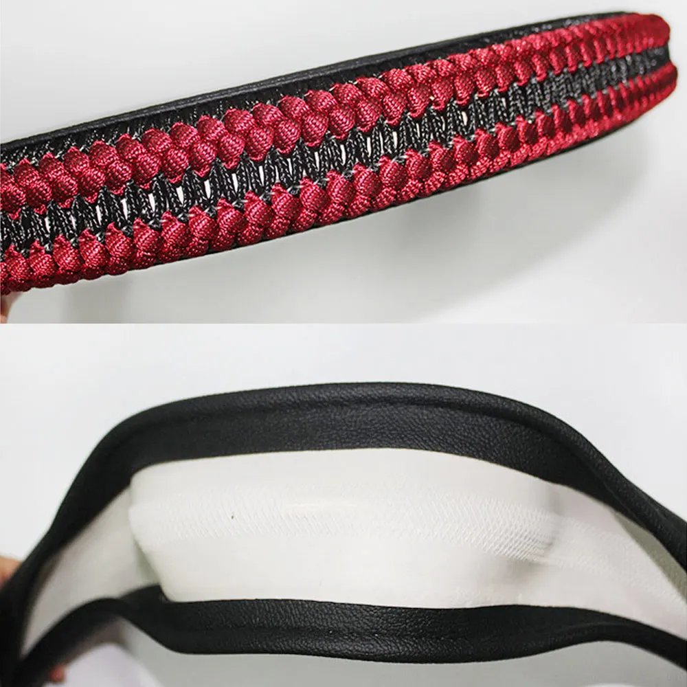 braid steering wheel cover leather