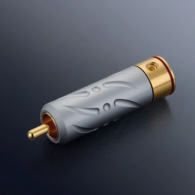 4Pcs Viborg VR109G Pure Copper Gold Plated RCA
