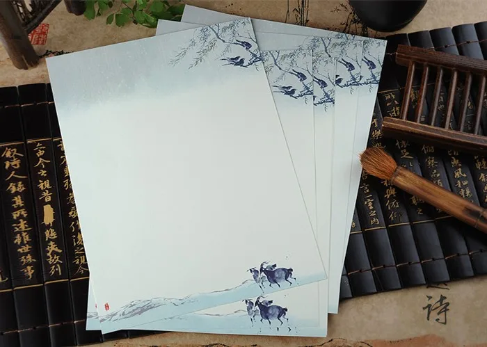 Китайский конверт с надписью персиковый филиал/Mirage/Lotus/Zeophila с надписью Love Letters