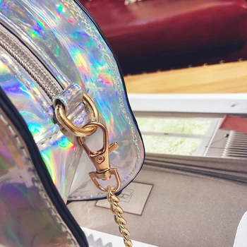 

Newest Women Embroidery Shoulder Crossbody Bag Holographic Clutch Laser Handbag Purse