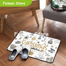 Современные стильные ковры с рождественским принтом, Противоскользящие коврики для гостиной, украшения для спальни, коврики для пола, наружные коврики, коврики для передней двери