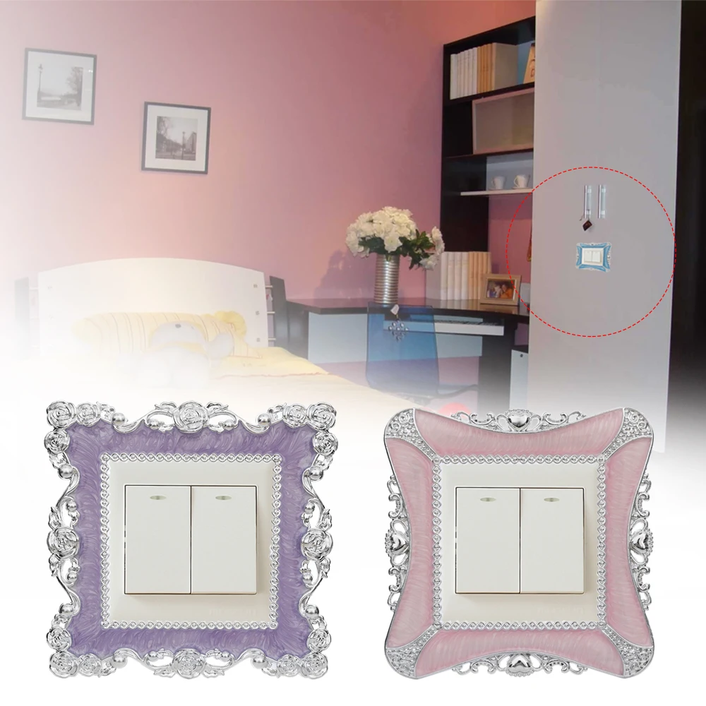 

1PC Multi-color Square Shape Home Switch Cover Switch Wall Light Socket Stickers Home Decoration Switch Sticker Room Decoration