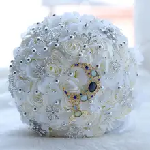 Ayicuthia слоновая кость брошь букет Свадебный букет de mariage полиэстер Букеты Свадебные s жемчужные цветы букет невесты de mariage S148