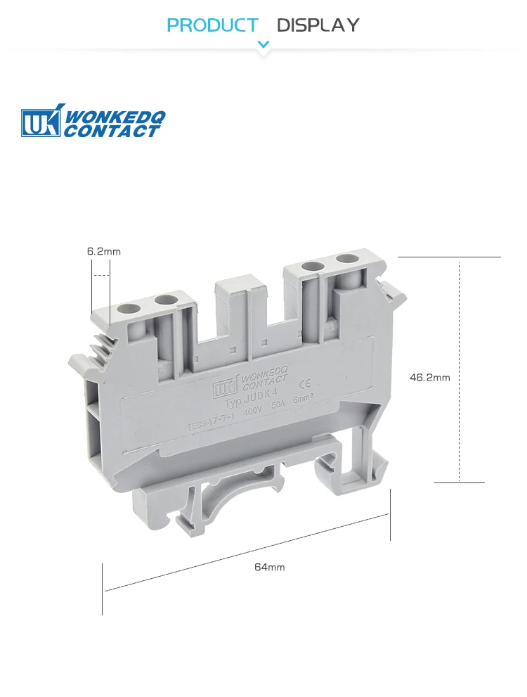 10 шт. UDK-4 клеммные блоки на din-рейку вместо Феникса контактная подача через винтовое соединение многожильный терминал UDK4