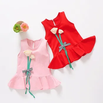 

TELOTUNY Fashion Toddler Baby Girls Sleeveless Flowers Floral Party Princess Dresses Clothing 2019 newst baby dress Z0208