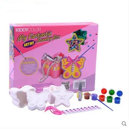

DIY to make the piggy bank Acrylic Paint set 6 colors Art Painting paint with brush for toys Drawings For Kids DIY