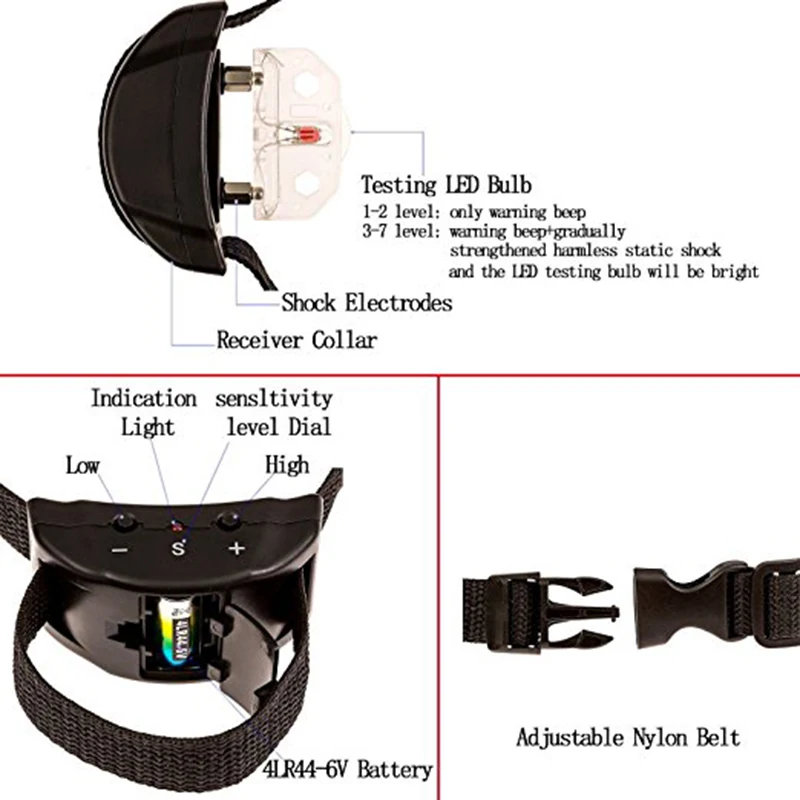 Электрический Анти-лай анти-лай дистанционный Электрический шок Вибрационный пульт для домашних собак тренировочный ошейник для домашних животных автоматический Регулируемый поезд