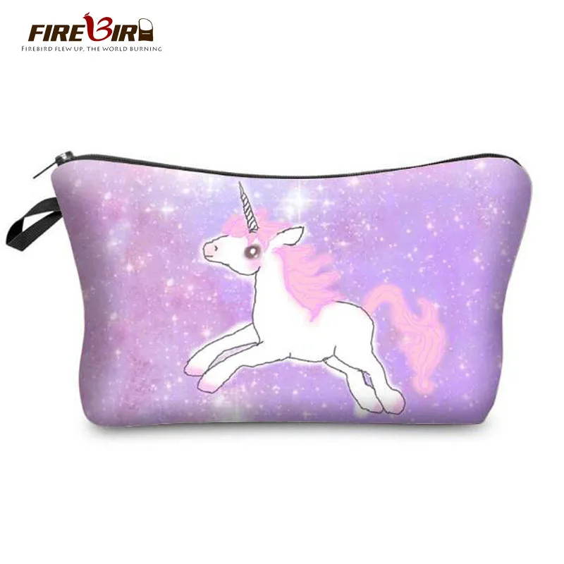 

cosmetic bag make up bag pouch female printing unicorn makeup bag travel Take it with you Waterproof toilettassen dames FN779