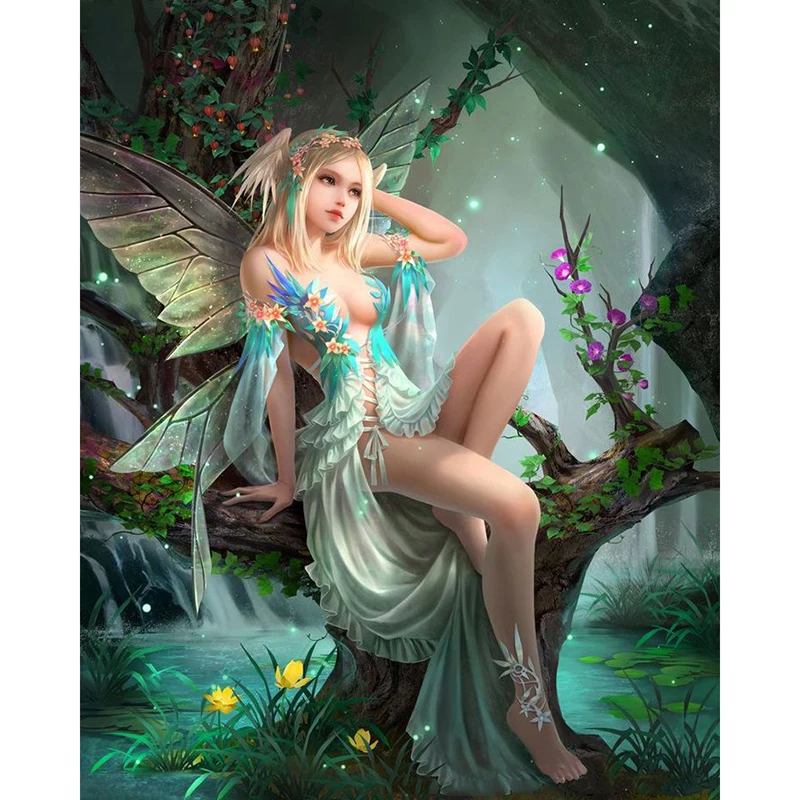 Full Square Round Drill 5D DIY Diamond Painting butterfly fairy 3D Embroidery Cross Stitch Mosaic Decor Gifts