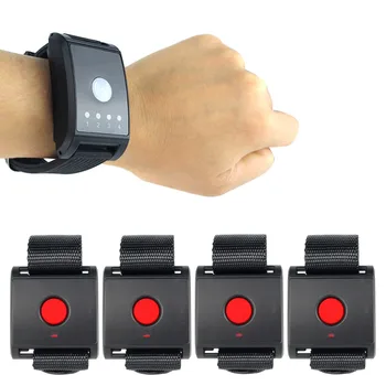 

Retekess Wireless Calling System Watch Receiver+4 Call Button for Patient the Elderly Emergency Pager Call System
