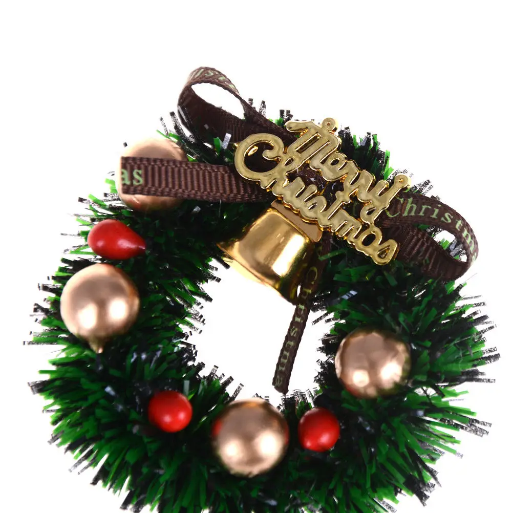 

1:12 Scale Dollhouse Christmas Wreath Garland Christmas Ornaments Mini Miniature