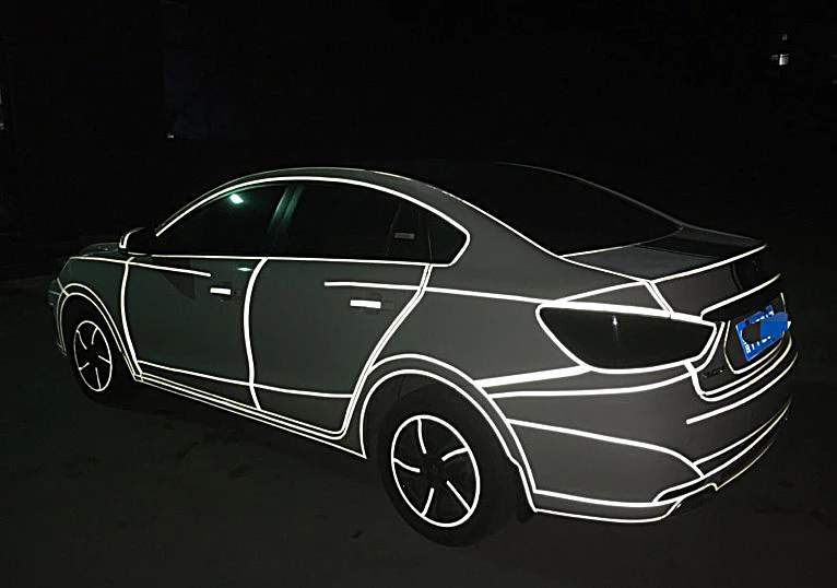 Светоотражающая наклейка сделай сам для стайлинга автомобиля 2 см х 3 метра