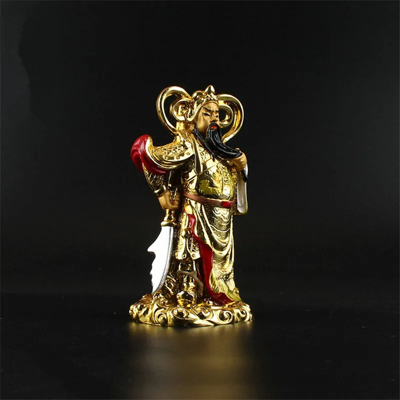 Смоляная позолоченная картина Guan Gong Bodhisattva The Marquis Yu статуи Будды Молящиеся