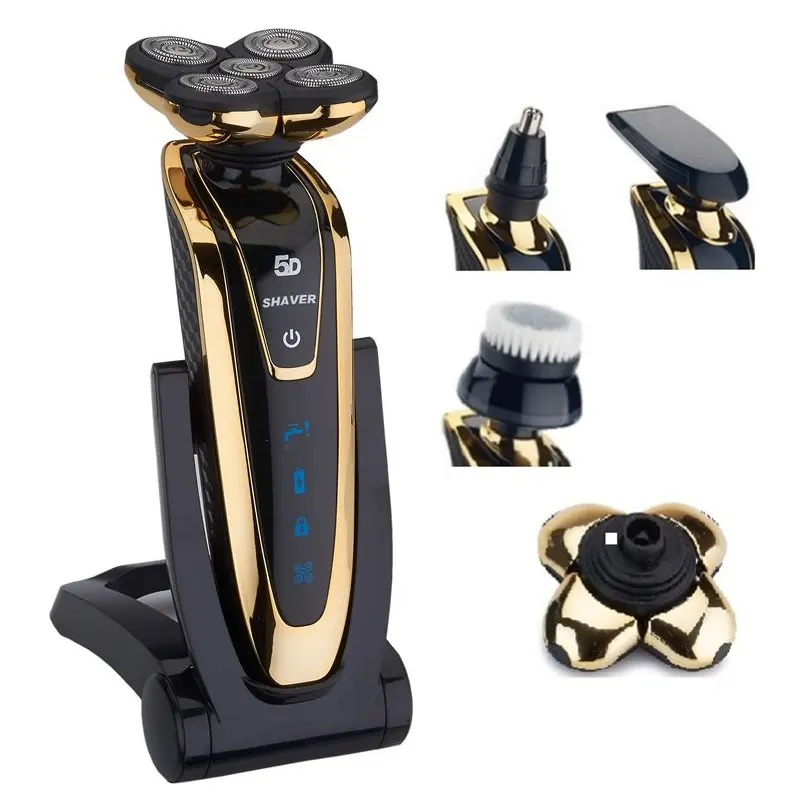 

5 blade Shaver set rechargeable electric shaver cleaning beard shaving machine electric razor for men waterproof grooming kit