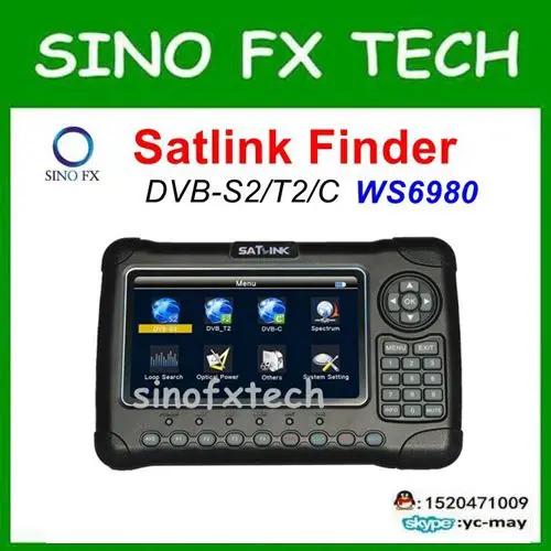 

free ship Original SATLINK WS-6980 DVB-S2+DVB-C+DVB-T2 COMBO 7" Spectrum analyzer Satellite Finder Meter ws6980