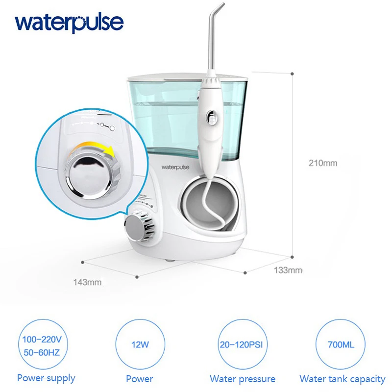 Waterpulse V600 Электрический Зубная нить Ирригатор для полости рта Портативный Вода Flosser Стоматологическая воды Гигиена полости рта для Отбеливание зубов