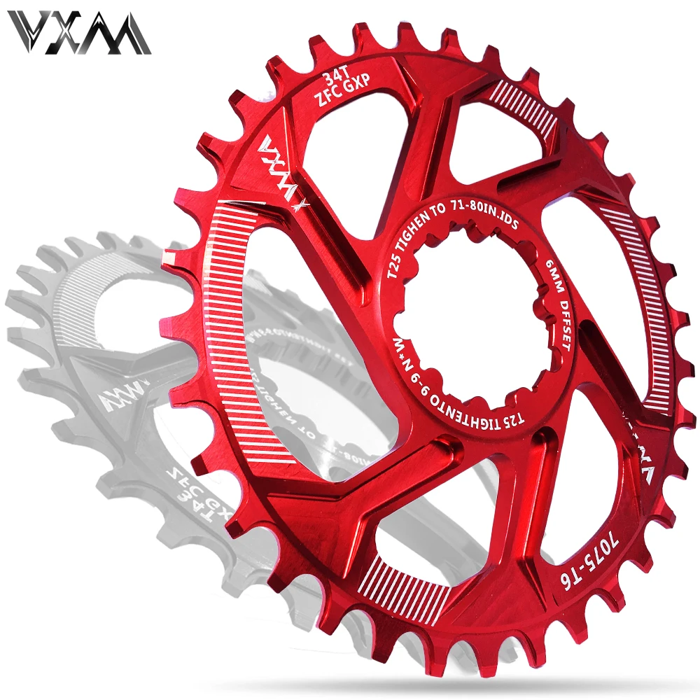 Vxm دراجة chainwheel 30 طن 32 طن 34 طن 36 طن 38 طن الضيق واسعة دراجة chainring ل gxp XX1 x9 xo X01 al7075 cnc crankset دراجة أجزاء