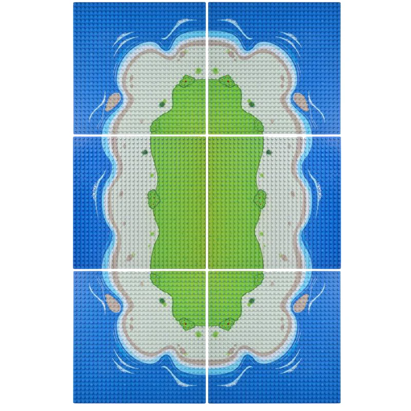 City Street Military Sandy Beach Base Plate Toy Island Seaside Pirates Navy Building Blocks Toys for Children Gift Legoed City