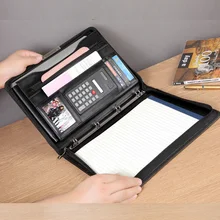 А4 молния из искусственной кожи Бизнес офис менеджер документов сумка держатель файл папка портфель Конференц-соглашение портфель Padfolio