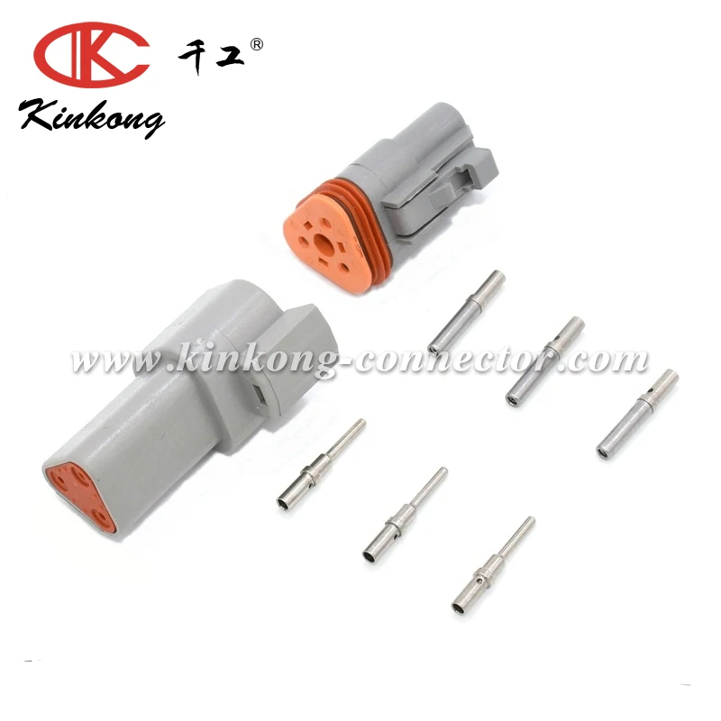 Kinkong Grey Deutsch DT06 3S и DT04 3P водонепроницаемый Электрический разъем двигателя штекер