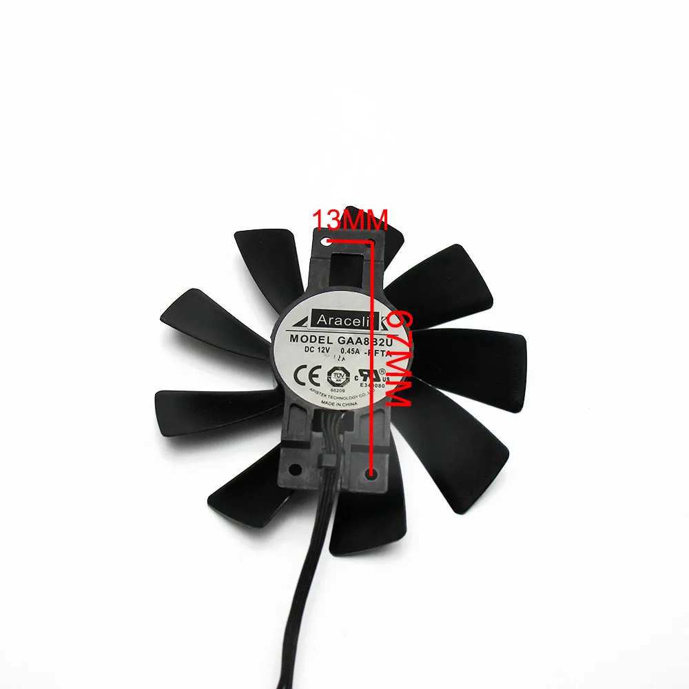 100 мм GAA8B2U-PFTA DC 12 В 0.45A кулер Замена вентилятора для Sapphire R9 380 380X4G D5 OC видеокарты Охлаждающие вентиляторы