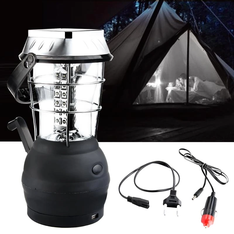 Solar Powered Rechargeable LED Camping Lantern Light Outdoor Hanging
