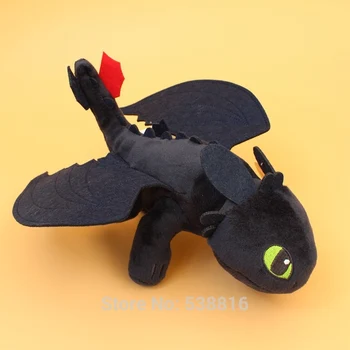 

Wholesale 50 Pcs/Lot How To Train Your Dragon Figure Night Fury Toothless Black Dragon 10'' 26cm Plush Toy Soft Doll