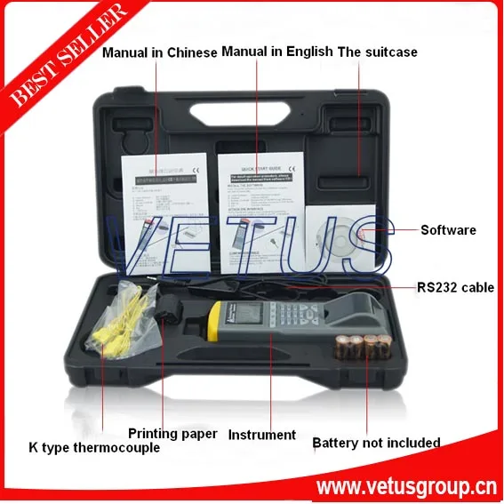 

AZ9881 Handheld Wireless k type Temperature Logger With Printer Function 4000 point data memory storage Temp Datalogger