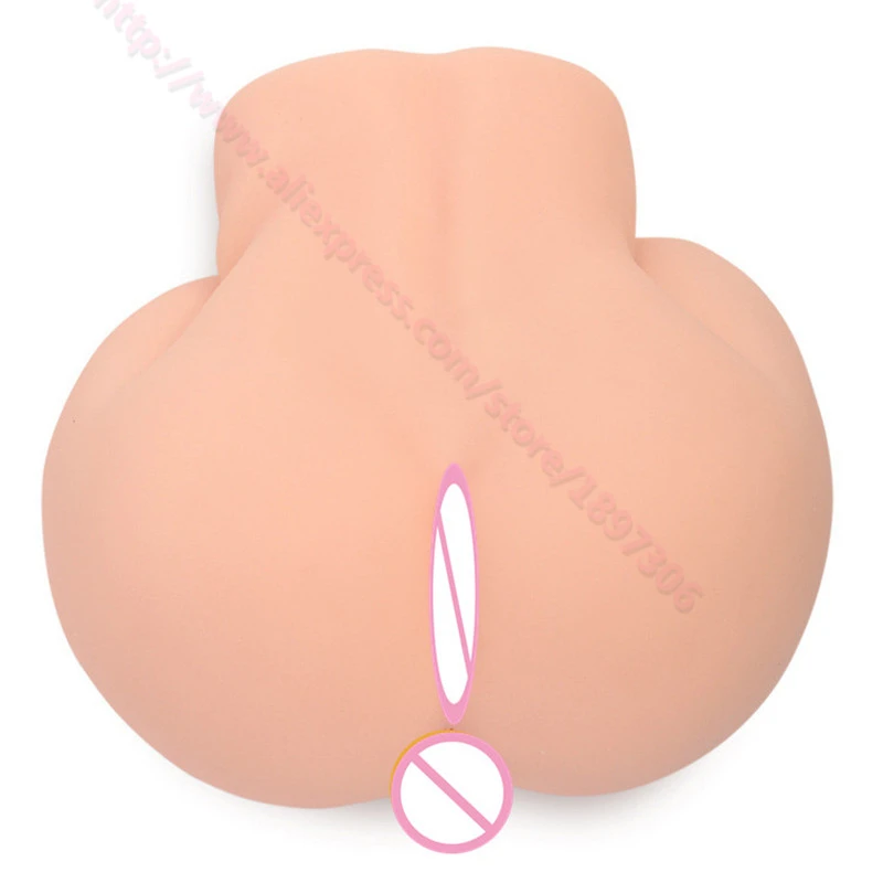 Sexy 3D Male masturbator Big Ass Surreal Simulation Vagina And Anal Full Silicone Bottom font b