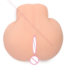 Sexy 3D Male masturbator Big Ass Surreal Simulation Vagina And Anal Full Silicone Bottom Sex Doll Adult Products Sex Shop