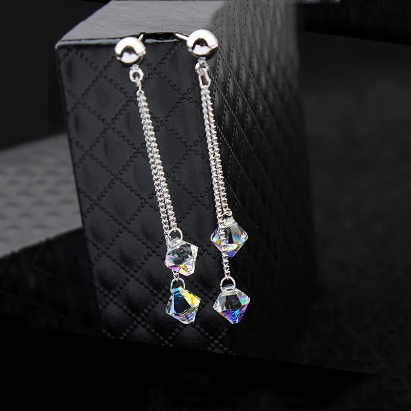 BAFFIN Genuine Crystals Drop Earrings Made with SWAROVSKI ELEMENTS Silver Color Hanging Piercing For Women Gift Boho Jewelry