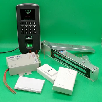 

DIY Full Door Access Control System F19 Fingerprint Access Control Kit with 280KG Magnetic Lock door Access Control Lock