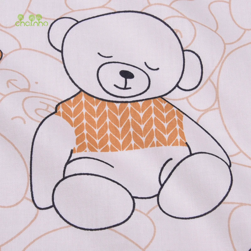Chainho 2019 Новая серия Cute Bear печатная саржевая хлопчатобумажная ткань Лоскутная