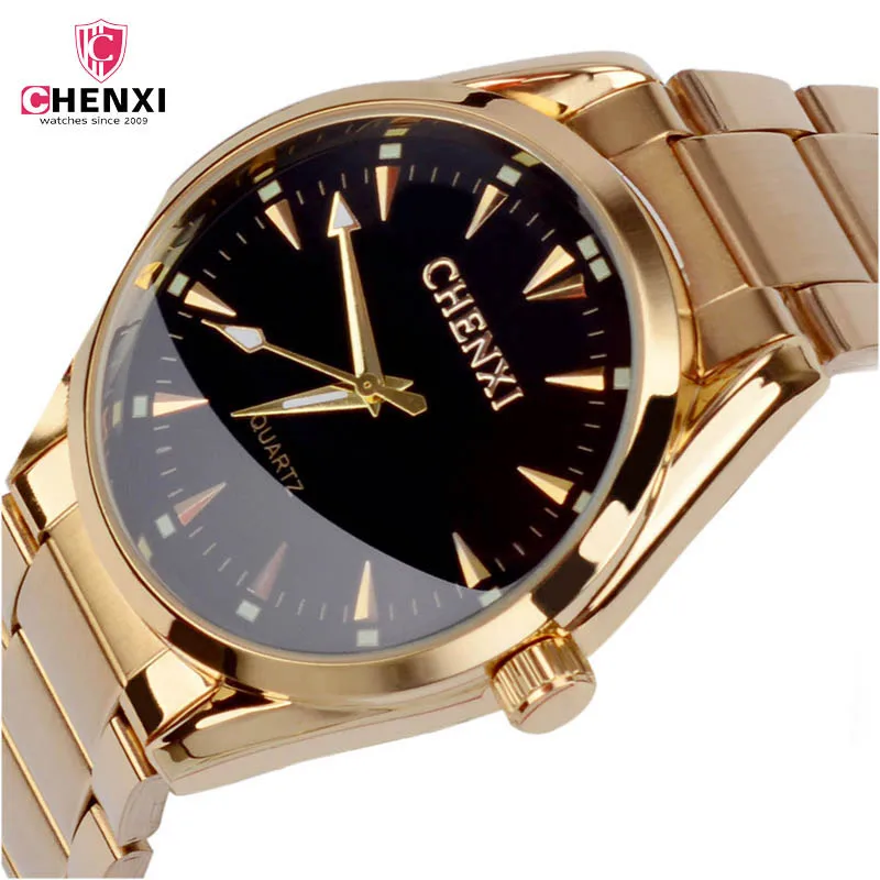 

CHENXI Golden Watch Men Watches Stainless Steel Golden men's Wristwatches Luxury Quartz Watch Gift Clock Relogio Masculino 48
